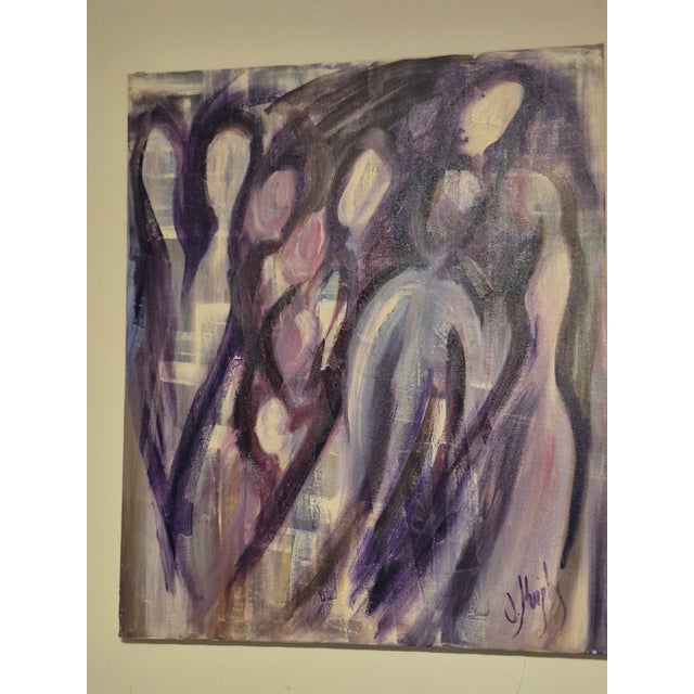 Contemporary 2004 " Ghosts Among Us" Original Signed Modern Painting For Sale - Image 3 of 16