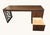 Modernist Sculptural Walnut Desk With Asymmetrical Geometric Base For Sale - Image 11 of 17