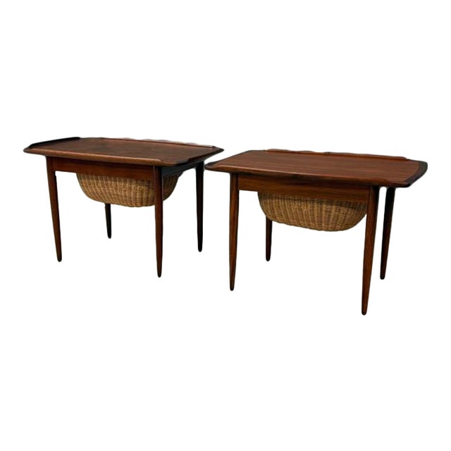1950s Poul Jensen for Selig Teak End Tables - A Pair For Sale
