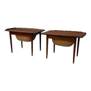 1950s Poul Jensen for Selig Teak End Tables - A Pair
