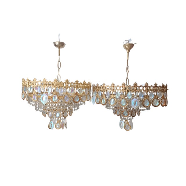 Chandeliers by Ernst Palme for Palwa, 1950s, Set of 2 For Sale - Image 10 of 18