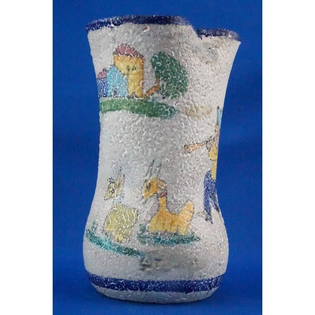 Acid-Treated Majolica Ceramic Vase from Vincenzo Procida, Vietri, Italy, 1920s For Sale - Image 10 of 18