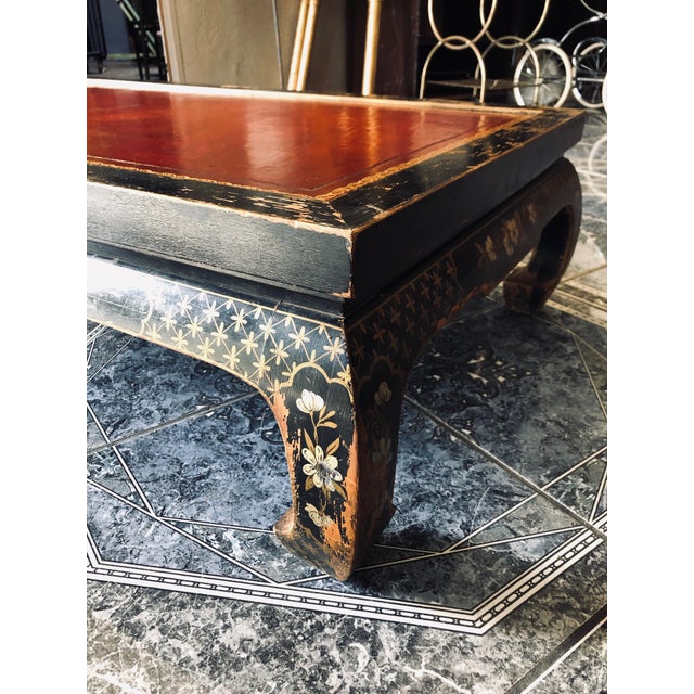 1940s Asian Low-Rise Hand-Painted Coffee Table | Chairish