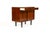 Wood 1960s Danish Modern Mid Century Compact Rosewood Credenza Sideboard — Sliding Doors + Shallow Drawer For Sale - Image 7 of 9