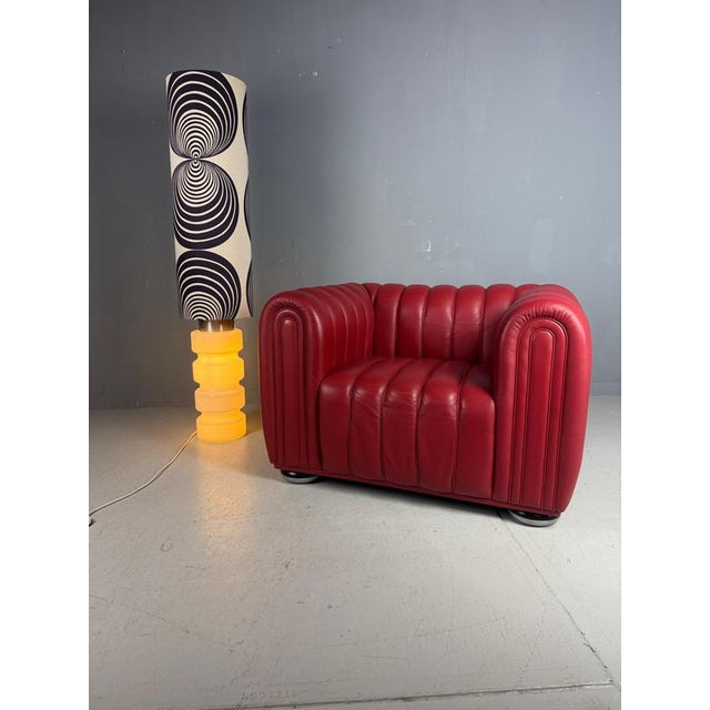 White Glass Floor Lamp with 3-Way Switch, Germany, 1970 For Sale - Image 12 of 16