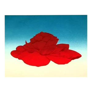 Poppy Begonia Flower, John Cederstrom Serigraph, Signed and Numbered in Pencil