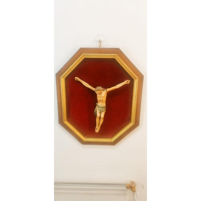 Wood Christ on Panel in Wood, 1800s For Sale - Image 7 of 14