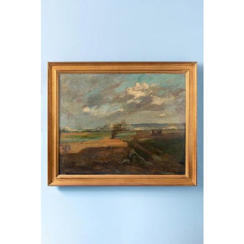 French School, Rural Landscape, 1800s, Oil Painting on Canvas, Framed For Sale - Image 9 of 9