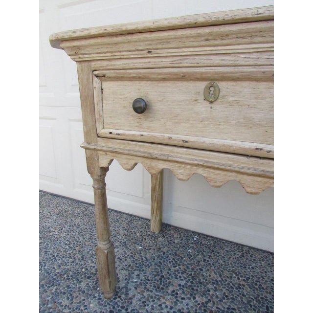 Antique English Weathered and Bleached Oak Dresser Base For Sale - Image 12 of 18