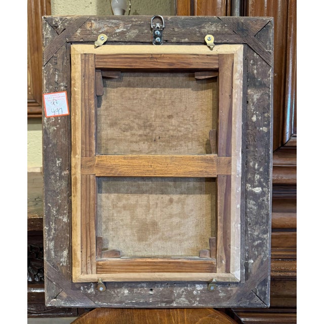 18th Century French Painting on Canvas in Gilt Frame "Saint Francois en Extase" For Sale - Image 9 of 10