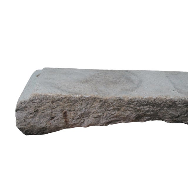Gray Late 19th Century 93" Long Low Garden Bench or Stepper For Sale - Image 8 of 9