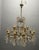 Large Florentine Tole Chandelier with Murano Glass Flowers, Italy, 1950s For Sale - Image 6 of 18