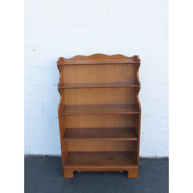 Ethan Allen Solid Maple Shelving Display Cabinet Bookshelf 6910 For Sale - Image 14 of 14