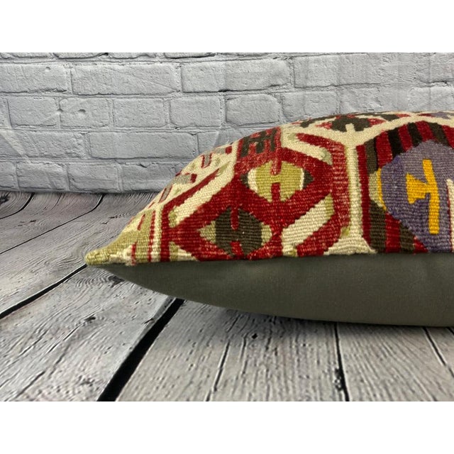 16 x 24 Kilim Pillow Turkish Cushion Secret Oasis Pillow Cushion Cover For Sale - Image 4 of 4