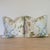 Lee Jofa Lee Jofa Hollyhock Cotton Chintz Pillows in Blue/Leaf - Pair For Sale - Image 4 of 7