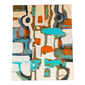 Contemporary Original Stephen Heigh Abstract Painting “Champion” Signed