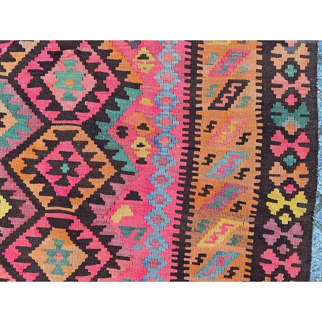 Large Vintage Turkish Kilim Rug, 1980s For Sale - Image 4 of 18