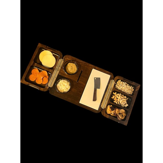 Vintage Large Charcuterie Board . Cheese and Meat Serving Platter, Cutting Board - Housewarming Gifts for Couple. Solid...