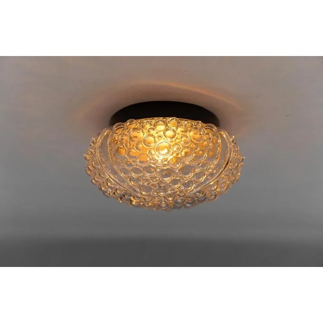 1960s Clear Bubble Glass Flush Mount Light, 1960s For Sale - Image 5 of 10