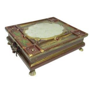 Antique Italian Painted Jewelry Box For Sale