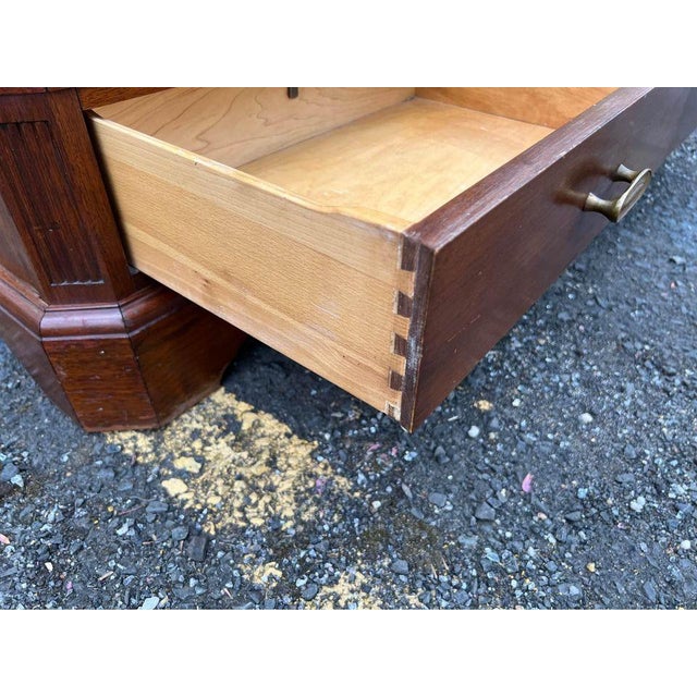 Vintage Solid Wood 2 Door Bookcase For Sale - Image 11 of 11