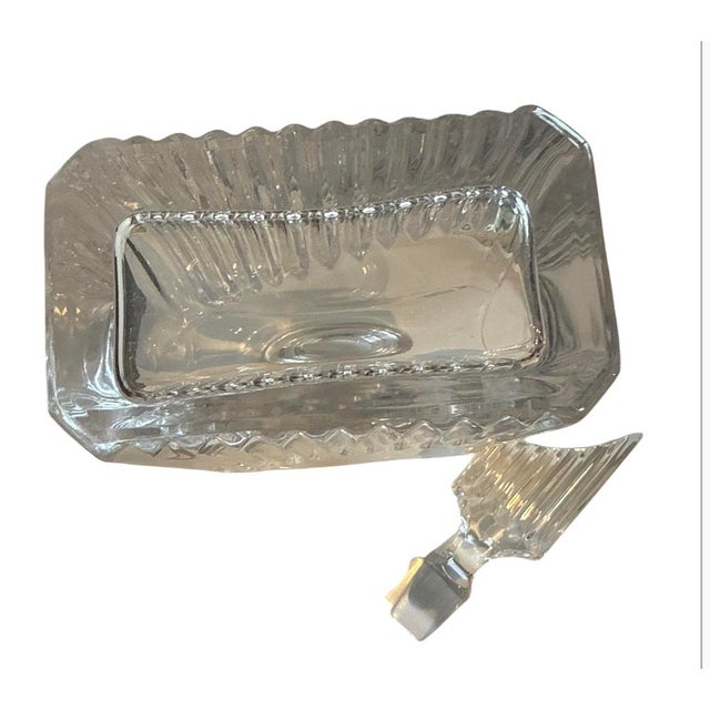 1920s Vintage Art Deco Bleikristall 24% Pbo Crystal Liqueur Decanter W. Germany,Pre-Owned For Sale - Image 5 of 5