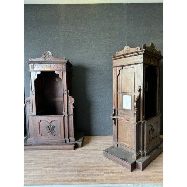 Catholic Confessionals, 1890s, Set of 2 For Sale - Image 4 of 11