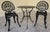 Victorian Late 20th Century Victorian Revival Iron and Aluminum Garden Bistro Set, 3 Pieces For Sale - Image 3 of 15