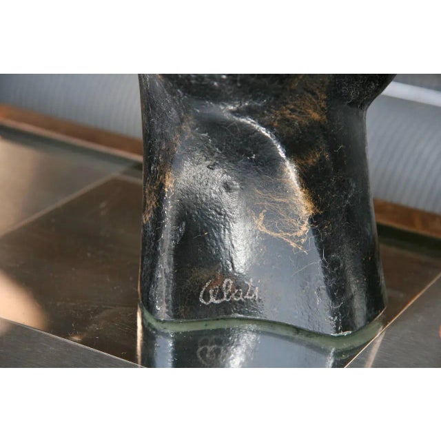 Italian Sculpture in Gold Marble "Amanti" by Gianni Celati For Sale In Los Angeles - Image 6 of 9