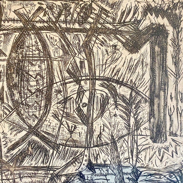 Late 20th Century Gunter Damisch, Austrian Junge Wilde Abstract Etching Hand Signed, New Expressionist, c.1980s For Sale - Image 5 of 6