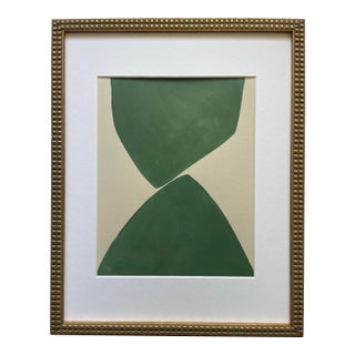 2026 "La Palude No. 2" Abstract Minimalist Painting on Paper by Artist r.k. Red For Sale