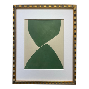2026 "La Palude No. 2" Abstract Minimalist Painting on Paper by Artist r.k. Red