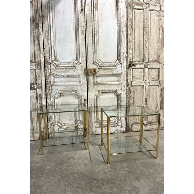 Metal Bronze Sofa Side Tables by Jacques Quinet, 1960s, Set of 2 For Sale - Image 7 of 14