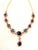 Bochic “Capri” Blue, Multi Sapphire & Ruby Necklace Set 18K Gold & Silver For Sale - Image 4 of 11