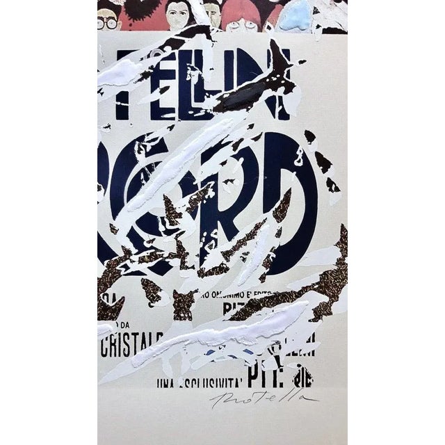 1990s Mimmo Rotella, Silkscreen and Collage, Amarcord For Sale - Image 5 of 6
