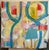 Large Contemporary Abstract Acrylic Painting – Teal, Coral & Yellow Drip Expressionism For Sale - Image 9 of 10