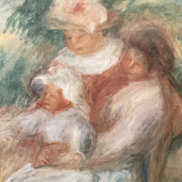 Renaissance Late 20th Century Pierre-Auguste Renoir Reproduction "La Family (Mother and Child) Framed For Sale - Image 3 of 12
