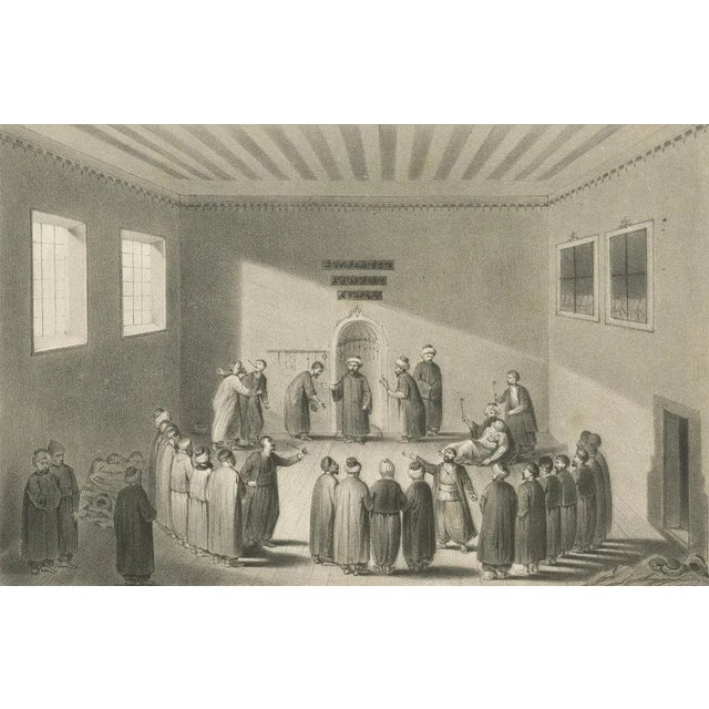 Dozy, Islamic Ritual with Whirling Dervishes Ceremony Scene V, 1863, Lithograph For Sale - Image 6 of 10