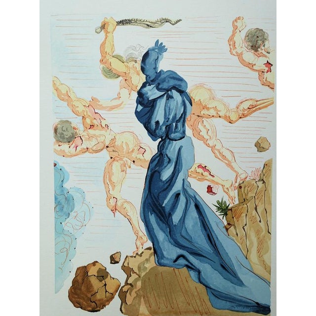 Salvador dali (1904-1989) hell 15: the edges of phlegethon color woodcut unsigned on bfk rives vellum 26 x 33 cm (c. 10 x...