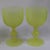 Portieux Vallerysthal 1930s Rare French Yellow Opaline Wine Glasses Attributed to Portieux Vallerysthal - Set of 5 For Sale - Image 4 of 10