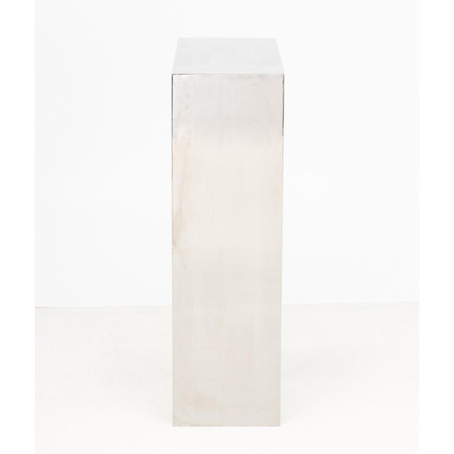 Metal Contemporary Stainless Steel Console Table For Sale - Image 7 of 9
