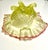 Light Yellow Antique Jefferson Northwood Vaseline Glass Ruffle Bowl For Sale - Image 8 of 8