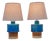 Mid-Century Modern Table Lamps by Inger Persson for Rörstrand, 1960s, Set of 2 For Sale