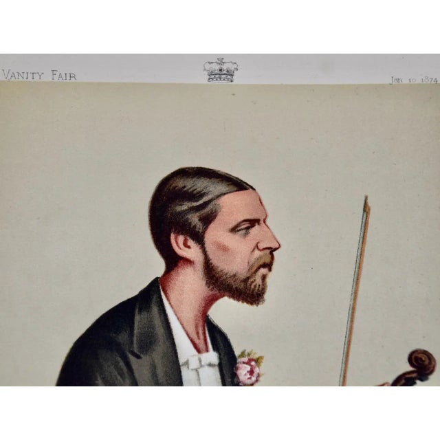1st Violin Duke of Edinburgh: 19th C. Vanity Fair Caricature by Ape (Carlo Pellegrini), 1874 For Sale In San Francisco - Image 6 of 8