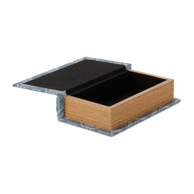 Patterned Decorative Book Box (Set of 2) For Sale - Image 9 of 9