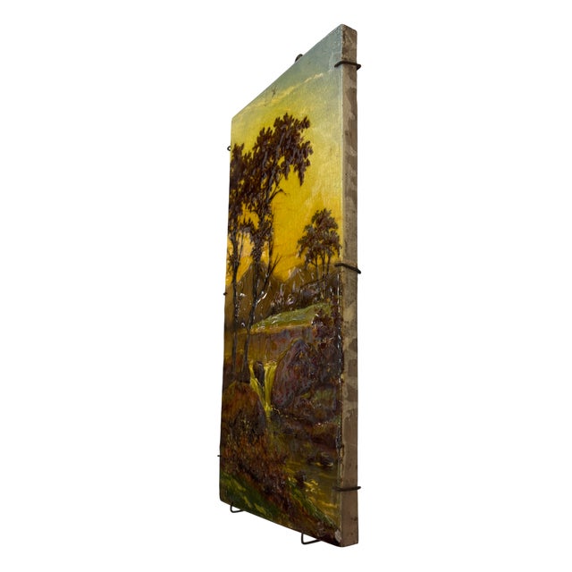 River Landscapes, 19th Century, Ceramic, Set of 2 For Sale - Image 3 of 5