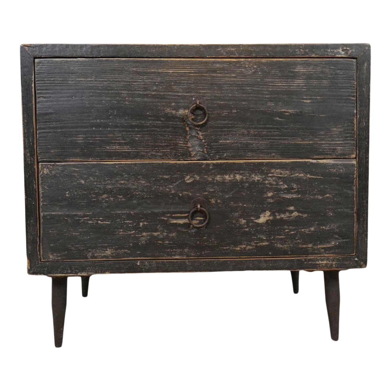 Black Rustic Modern Nightstand Chairish