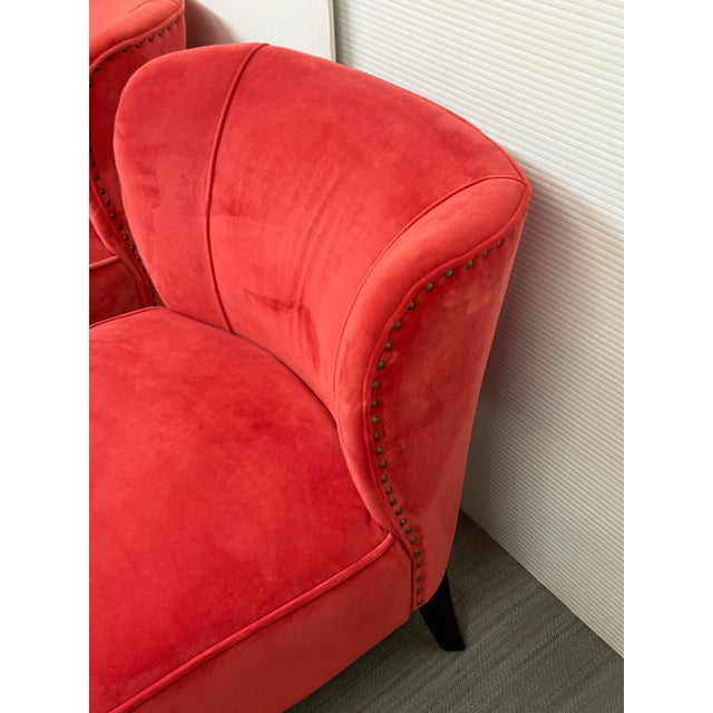 World Market Quincy Slipper Chairs, Pair For Sale - Image 10 of 12