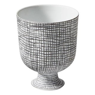 Small Reticle Black Post Scriptum Vase by Formafantasma for Cassina For Sale