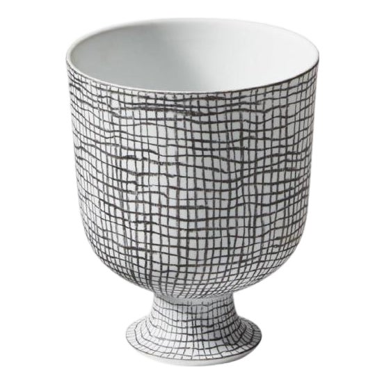 Small Reticle Black Post Scriptum Vase by Formafantasma for Cassina For Sale